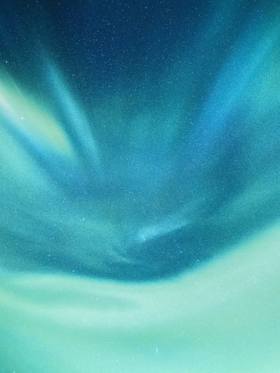 Image 1 of Reproduction d'art d'aurores boréales | Photographie du ciel nocturne, encadrée (100 x 70 cm)