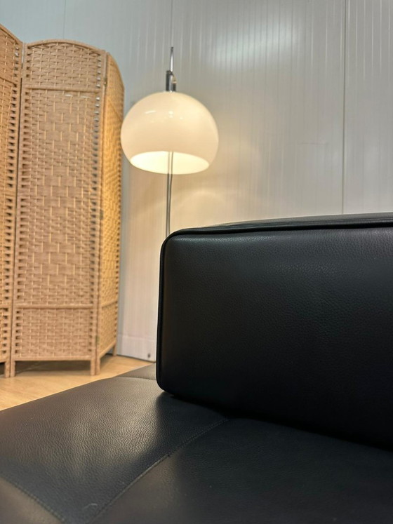 Minotti Lawrence Element Schwarzes Leder (2x), 2 Sitzer Sofas, Modern (Foto 16 von 19)