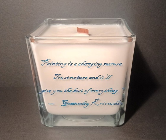 Marilyn Monroe · Sammlerstück 1/1 Handbemalte funktionale Kerze – Glaskunst, Glass (photo 6 of 6)