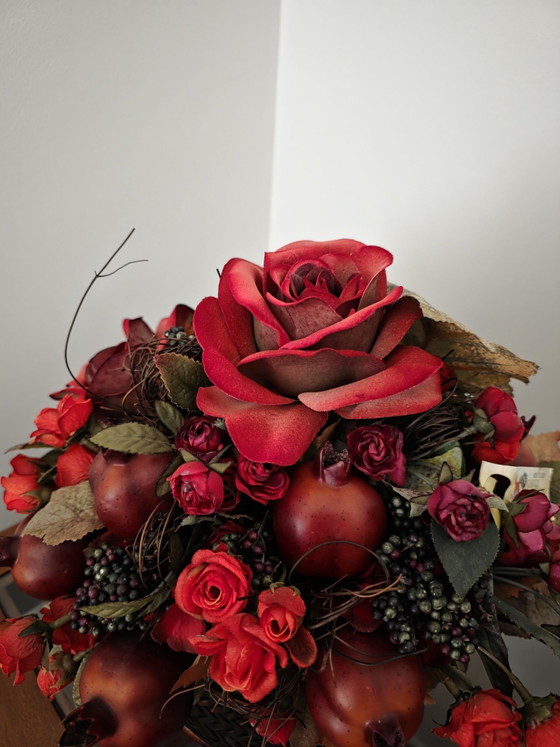 Centro tavola Vintage, Tuzzolino fiori, Vasi per piante, Fiori, Rosso (foto 4 di 5)