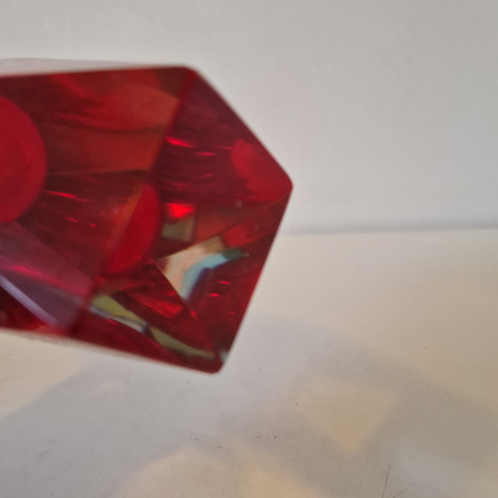 Image 1 of Red Murano Sommerso Vase by Luigi Mandruzzato, 1960s – 20 cm