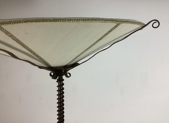 Image 1 of Art deco rare lamp patina wrought iron 1920s