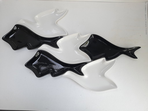 Bird and fish dishes according to Escher
