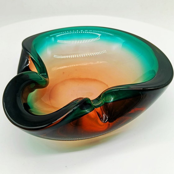 Image 1 of 1960s big ashtray or Catch-all in Murano Glass attributed to Flavio Poli for Seguso. Made in Italy.