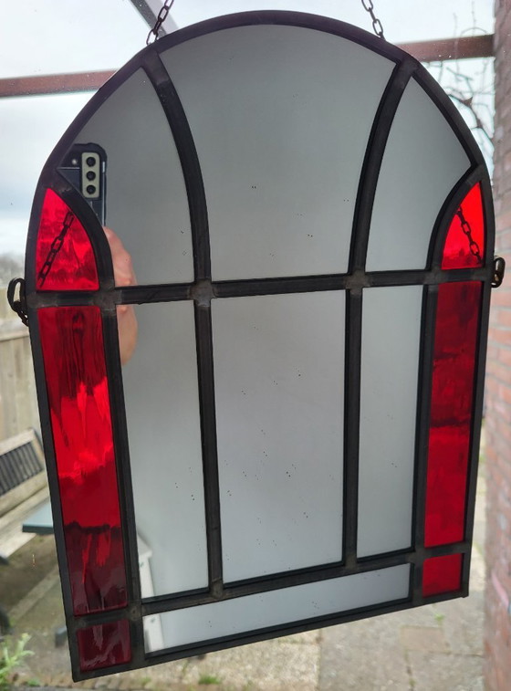 Image 1 of Rustic vintage Art Deco mirror