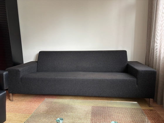 3-seater Gelderland sofa, type 6511, anthracite – 3-5 seaters, Wool (photo 4 of 5)