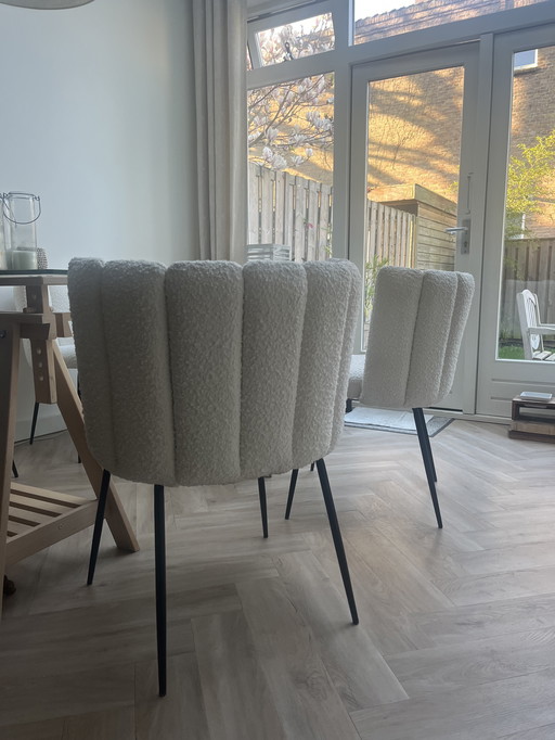 6 chaises de salle à manger blanches 'Kave Home