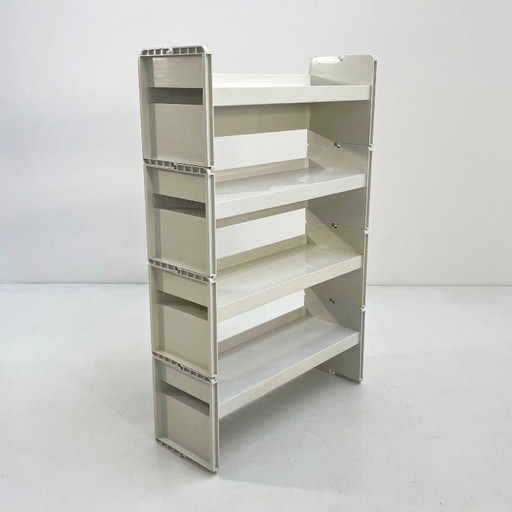 Witte modulaire Jeep-boekenkast van De Pas, D'Urbino en Lomazzi voor BBB, jaren 70.