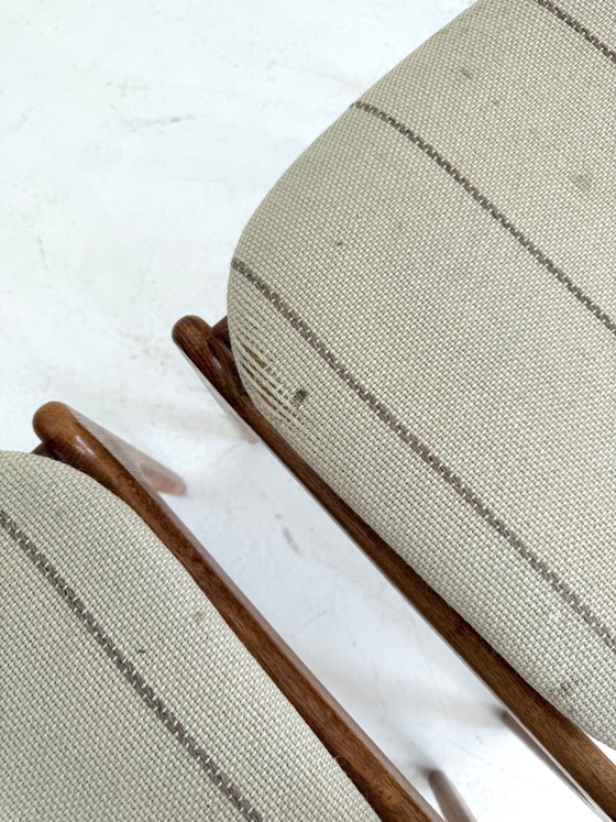 6 chaises de salle à manger vintage, modèle n° 49, Erik Buch ‘70 – Wood, Textile (photo 8 of 15)
