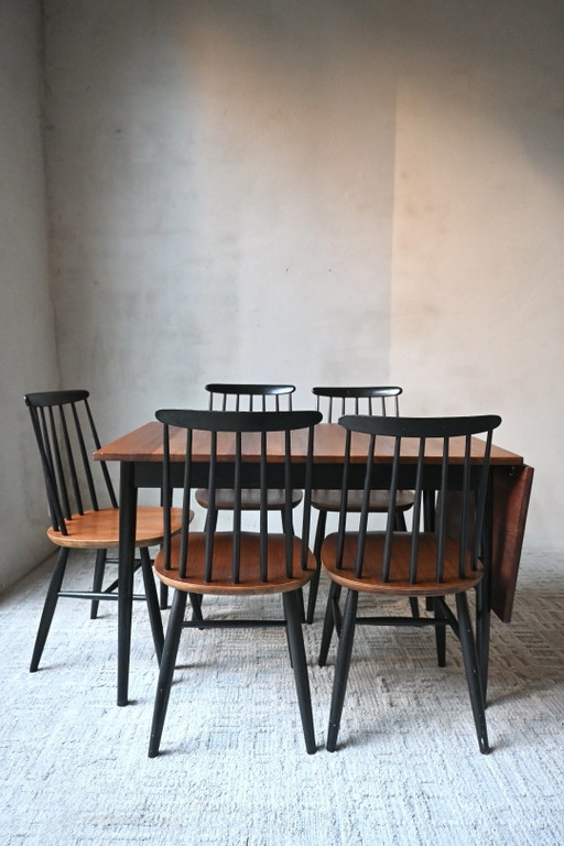 Magnifique Salles à manger complètes suédoise Mid-Century Sven Erik Fryklund - Hagafors
