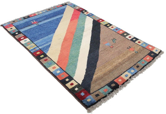 Image 1 of Original Persian carpet Gabbeh Ghashghai oriental carpet 162 cm x 114 cm old natural