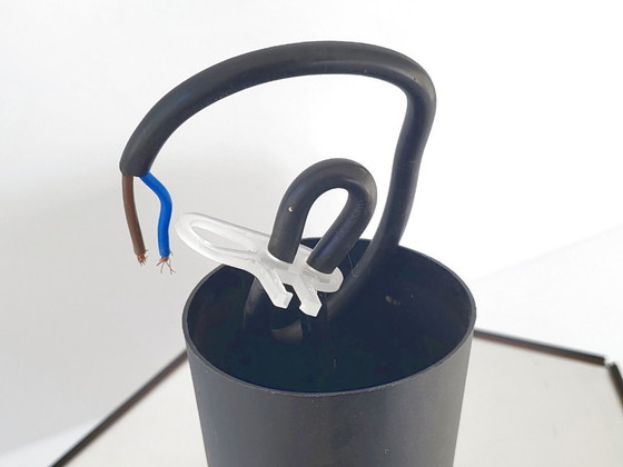 Image 1 of Vintage 1960s Pendant Light, Smoked Plexiglas & Chrome Steel, 60s Space Age