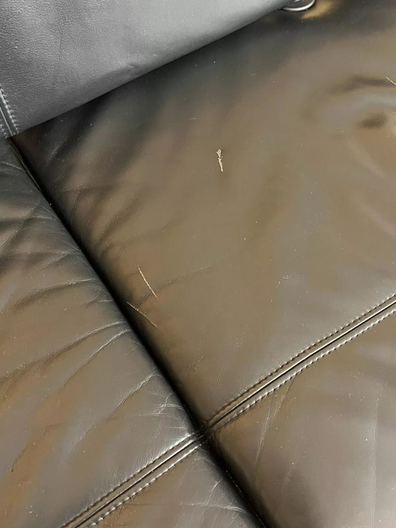 Image 1 of 1990s Area Lounge Sofa leather sofa by Antonio Citterio for Vitra Chrom Design