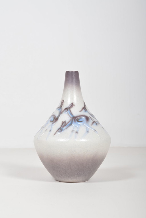 Vase vintage de Goebel avec motif de biches, 1970
