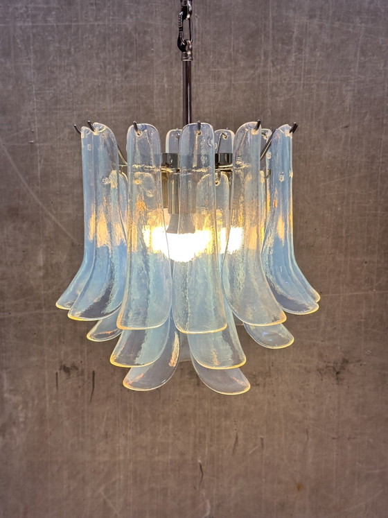 La Murrina kroonluchter van Murano glas 1970s - 21 “Selle” elementen – Hanglampen, Metal (photo 9 of 11)