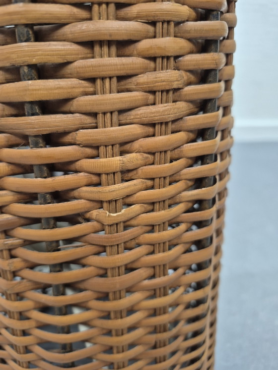 Vintage Staande Lamp Rotan. Vloerlamp Riet. – Vloerlampen, Wicker, Textile (photo 6 of 15)