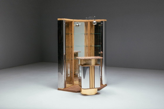 Image 1 of Bar corner cabinet by Willy Rizzo, Italy, 1970s