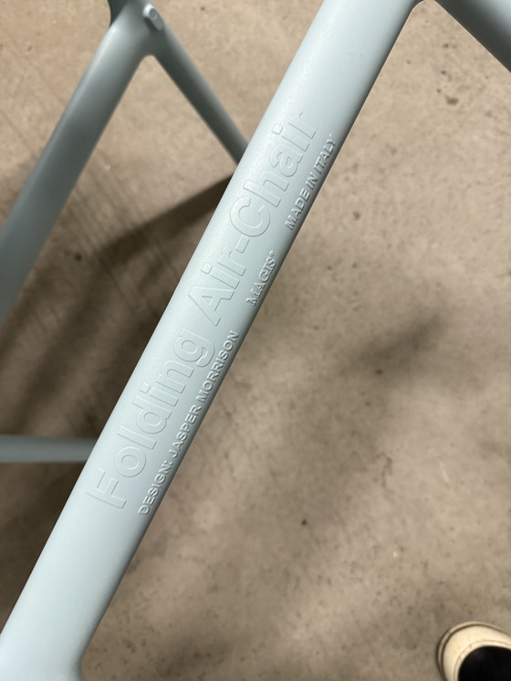 Image 1 of 4x Magis Folding Air-Chair - Jasper Morrison + crochet mural chrome