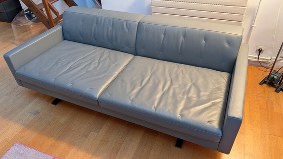 Image 1 of Sofá de cuero gris antracita Poltrona Frau