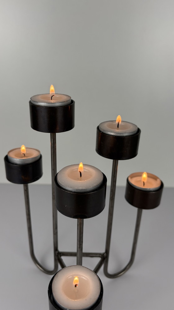 Image 1 of Candeliere vintage in metallo di Tommy Larsen Design, design scandinavo, dalla Danimarca