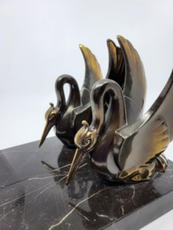 Image 1 of Juego de 2 sujetalibros de escayola y mármol