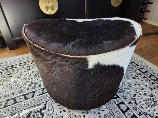 Ikea Cowhide Pouf - swivel