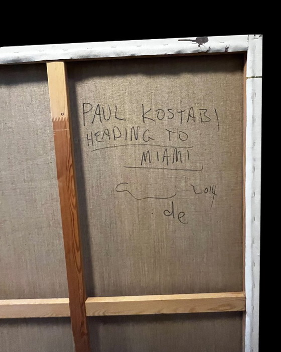 Image 1 of Kostabi, Paul - Heading to Miami - Acrylic, mixed media/canvas - Hand-signed