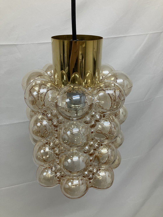 Image 1 of Lampada a sospensione a bolle Helena Tynell ocra, di Limburg Glashütte