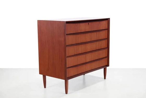 Commode large vintage danoise en teck – Wood, Scandinavian (photo 3 of 5)
