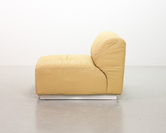 Image 1 of Sandy Leather Modular Walter Knoll Domaine Sofa Designed by Bernd Münzebrock, 7 Elements. Germany, 1970s.