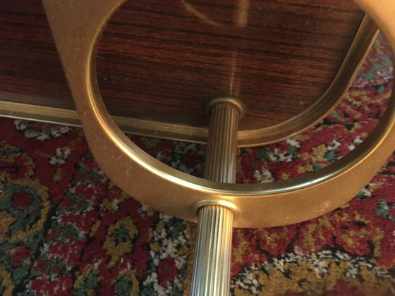 Image 1 of messing dienwagen met formica blad - Italiaanse stijl