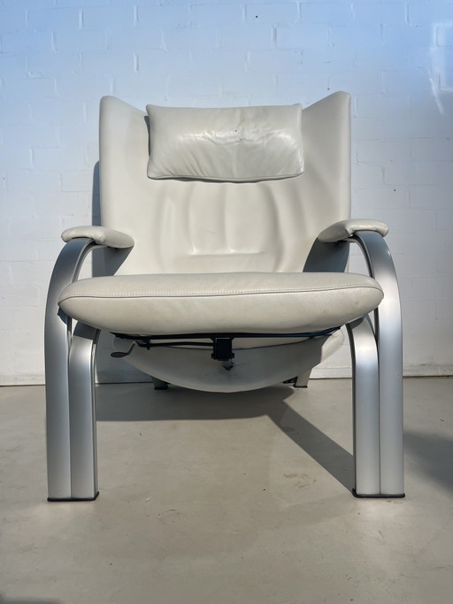 WK Wohnen Vintage Art Deco Retro – verstelbare relaxstoel, Aluminium, Leather (photo 2 of 15)