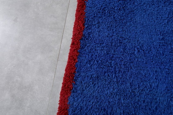 Image 1 of Tappeto marocchino in lana blu, annodato a mano – ORDINA ORA