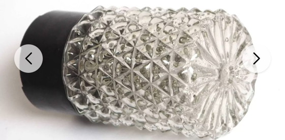 Image 1 of Plafonnier vintage en verre des années 60