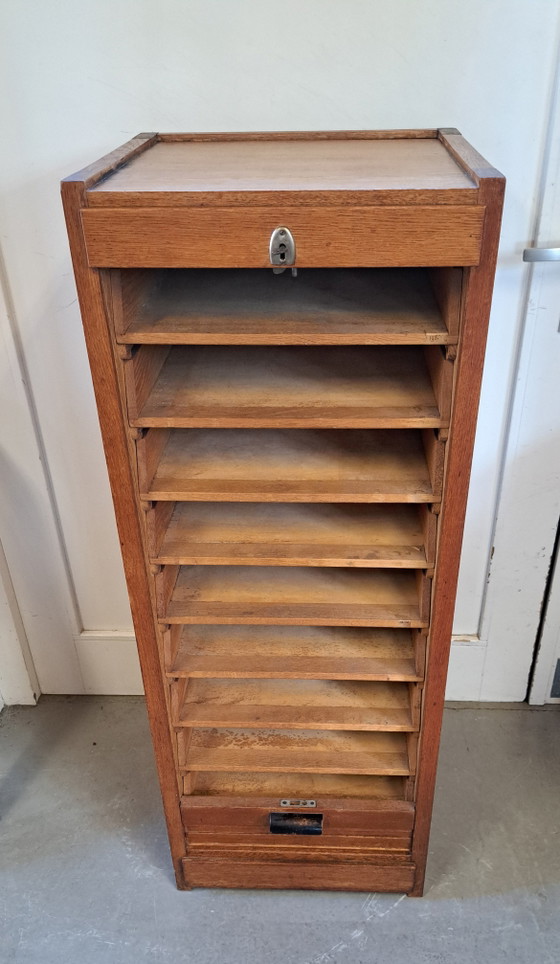 Art Deco filing cabinet – Metal, Wood (photo 6 of 8)