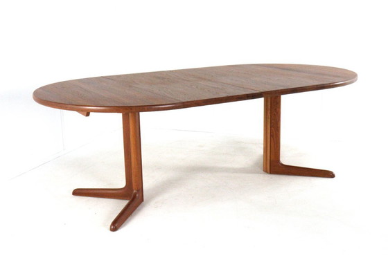 Image 1 of Vintage Round Danish 2x Extendable Teak Dining Table