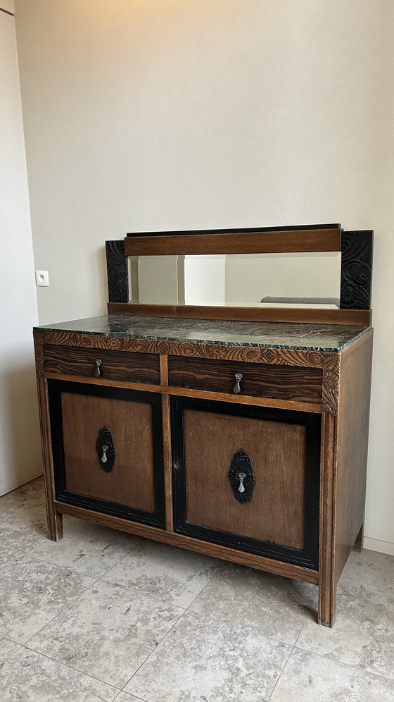 Image 1 of Auténtico conjunto de salón de madera de estilo neorrenacentista/art déco