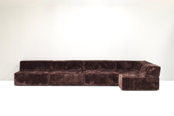 COR Trio Sectional Sofa in Chocolate Brown Velvet 1972 NEW UPHOLSTERY, Modular sofas, Retro (photo 3 of 19)