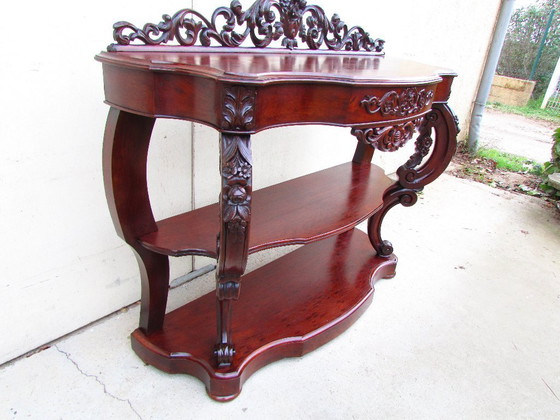 Image 1 of Mahagoni-Konsole im Stil Napoleons III.