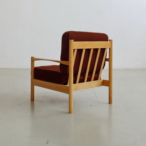 Fauteuil uit het midden van de 20e eeuw, afkomstig uit Tsjecho-Slowakije, vintage jaren 70, gerestaureerd.
