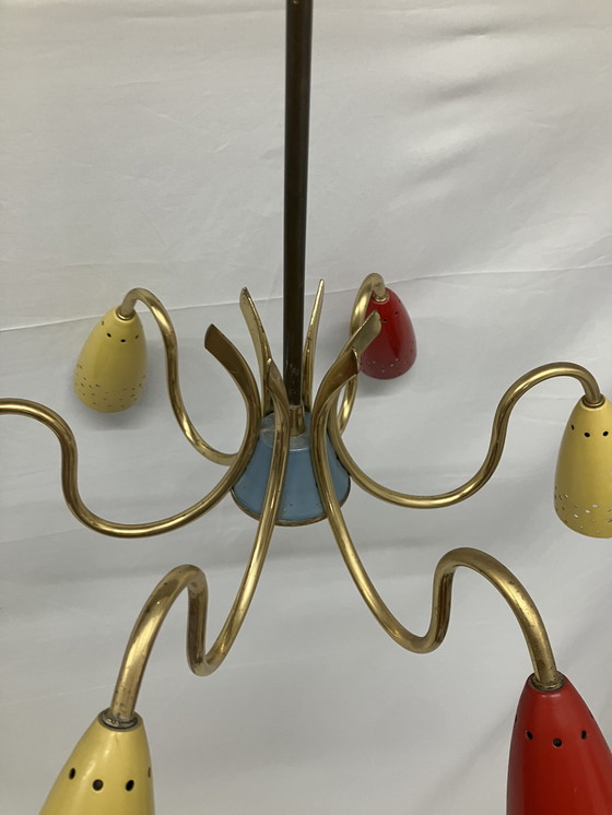 Image 1 of Vintage spider sputnik space age 50s ceiling lamp.