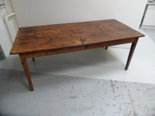 Antiker französischer Esstisch aus Eiche – eettafels, Wood (photo 2 of 9)