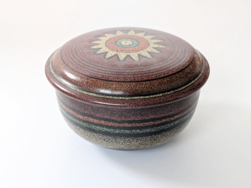 Vintage 1970s Ceramic Lidded Box | KMK Gerona West German Pottery