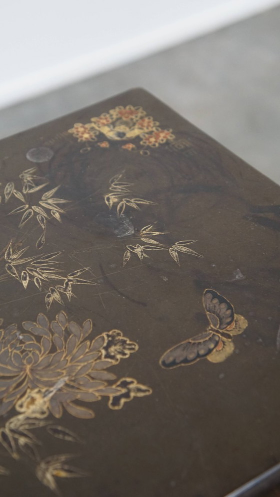 Image 1 of 2 x Vintage Japanese lacquerware side tables