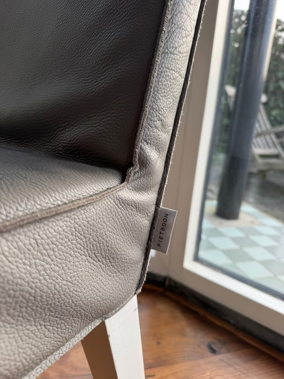 Image 1 of 6 sedie da pranzo Piet Boon SAAR tortora/grigio con gambe bianche