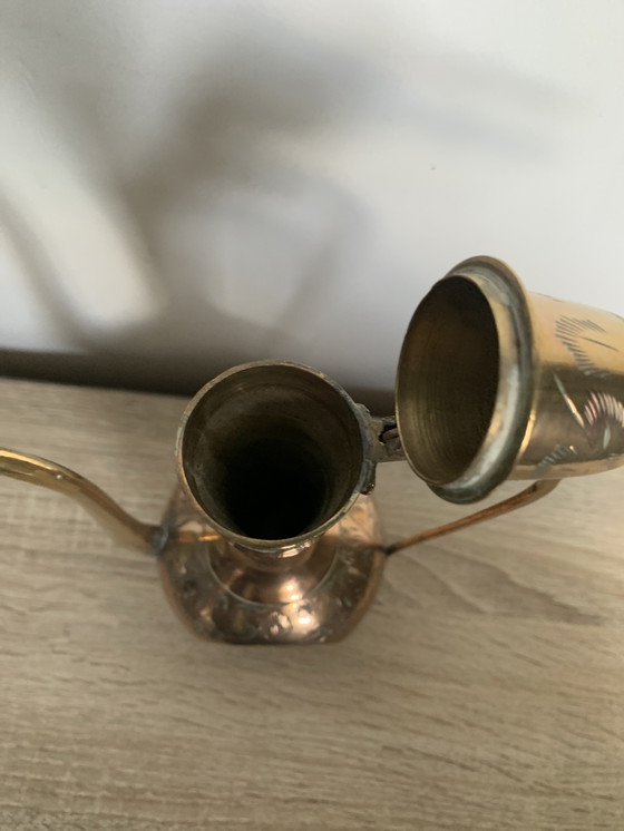 Image 1 of Vintage antique brass pouring jug