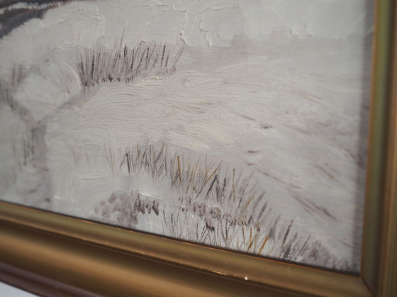 Image 1 of Peinture "The Winterscape", design scandinave, années 1960
