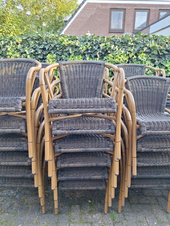 35 Sedie da giardino marroni antracite, Come nuove – Aluminium, Wicker (photo 3 of 5)