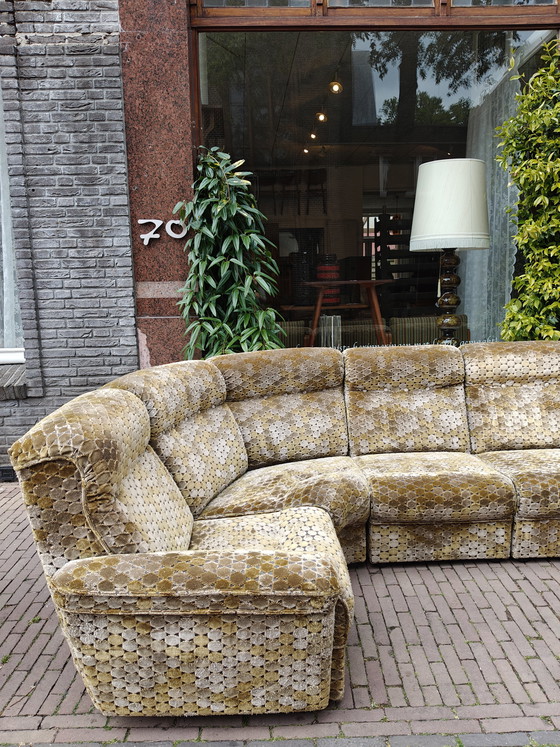 Image 1 of Canapé modulaire vintage, motif à écailles des années 70