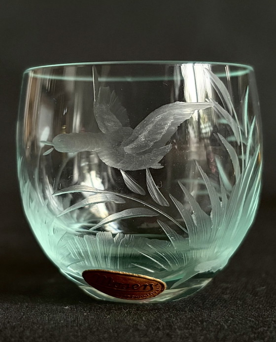 Ensemble de 5 verres à shot Moser Karlsbad « Culbuto » – Rowland Ward « Oiseaux sauvages » (photo 13 of 15)